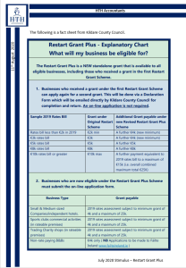 July Stimulus Restart Grant 2